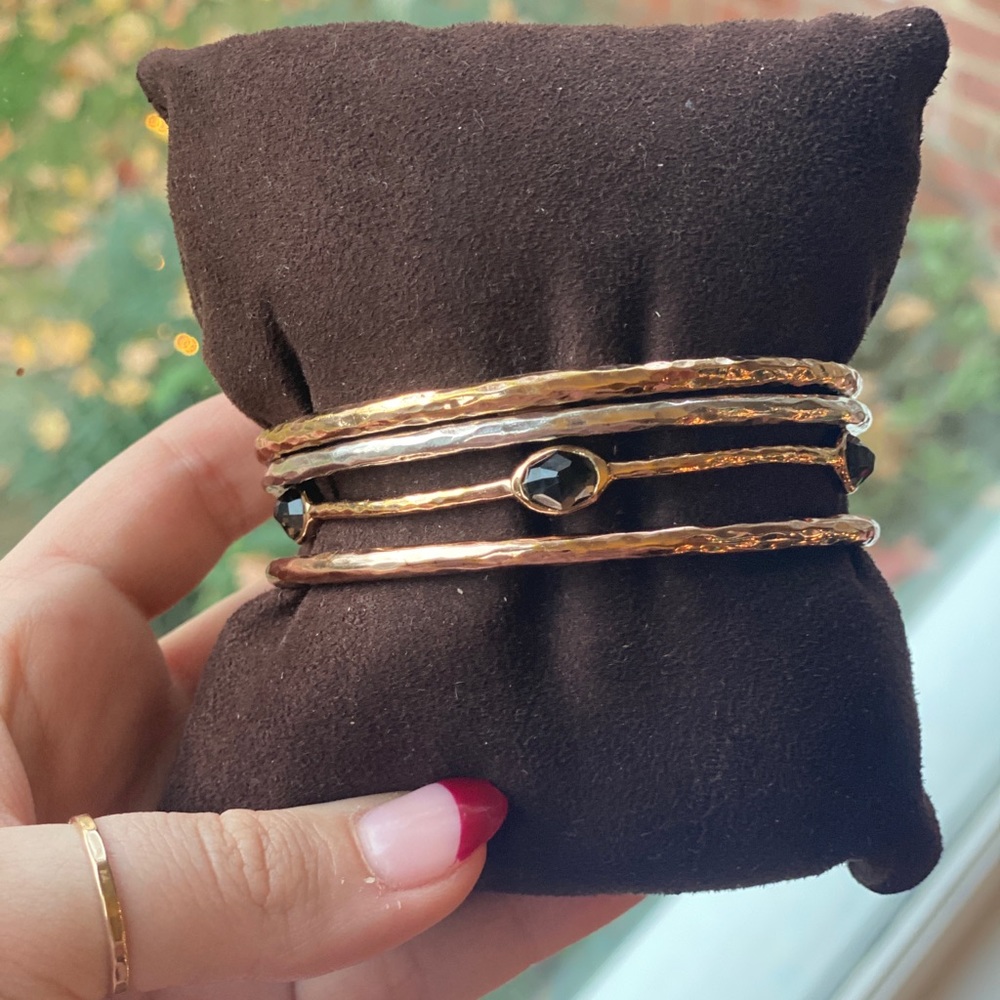 Ippolita “Classico” Small Hammered Bangle in Rose Gold